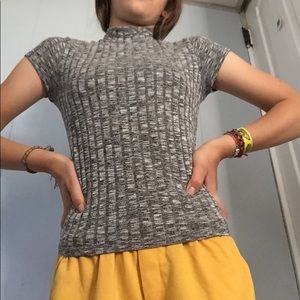 Prince & fox fitted shirt gray & white small